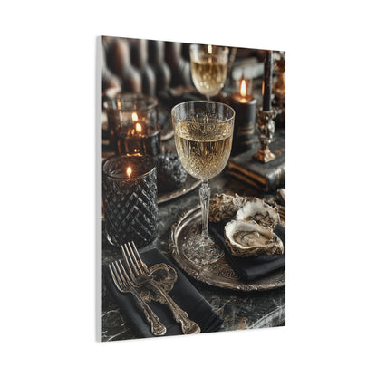 Champagne and Oyster Luxury Table Wall Art & Canvas Print