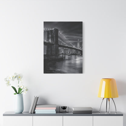 Brooklyn Bridge Night Panorama Wall Art & Canvas Print
