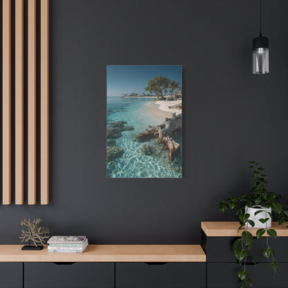 Tropical Driftwood Cove Wall Art & Canvas Print