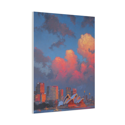 Sydney Opera House Sunset Skyline Wall Art & Canvas Print