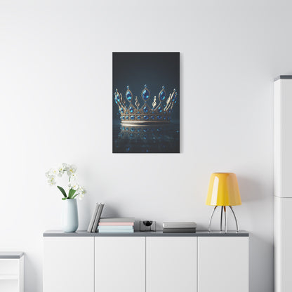 Royal Blue Crystal Crown Wall Art & Canvas Prints
