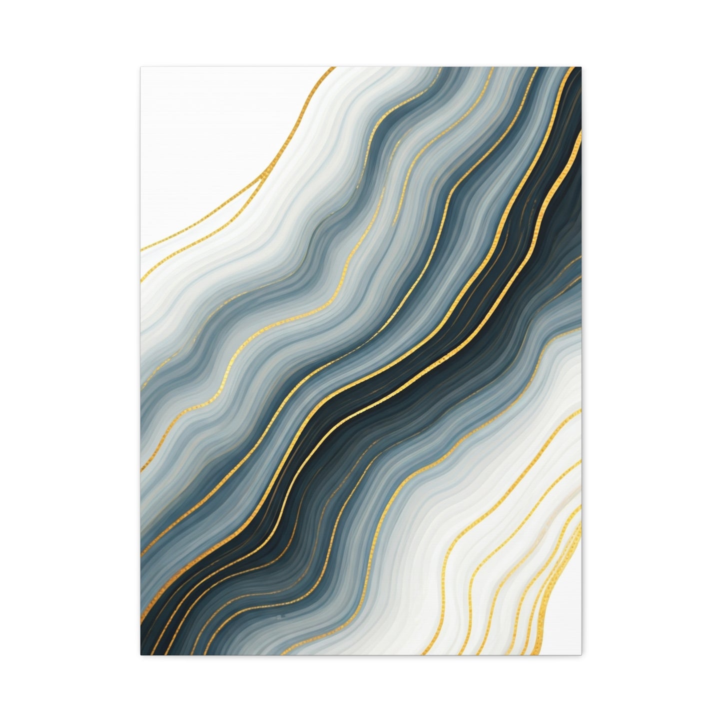 Grey Marble Gold Vein Abstract Wall Art & Canvas Prints