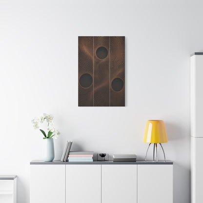 Architectural Wood Wave Panel Geometry Wall Art & Canvas Print