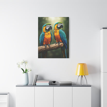 Blue & Gold Macaw Duo Wall Art & Canvas Prints