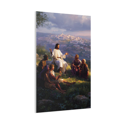 Christ Teaching the Disciples Above Jerusalem Wall Art & Canvas Print