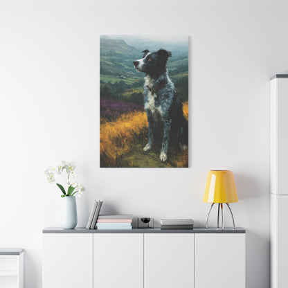 Border Collie Highland Landscape Wall Art & Canvas Print