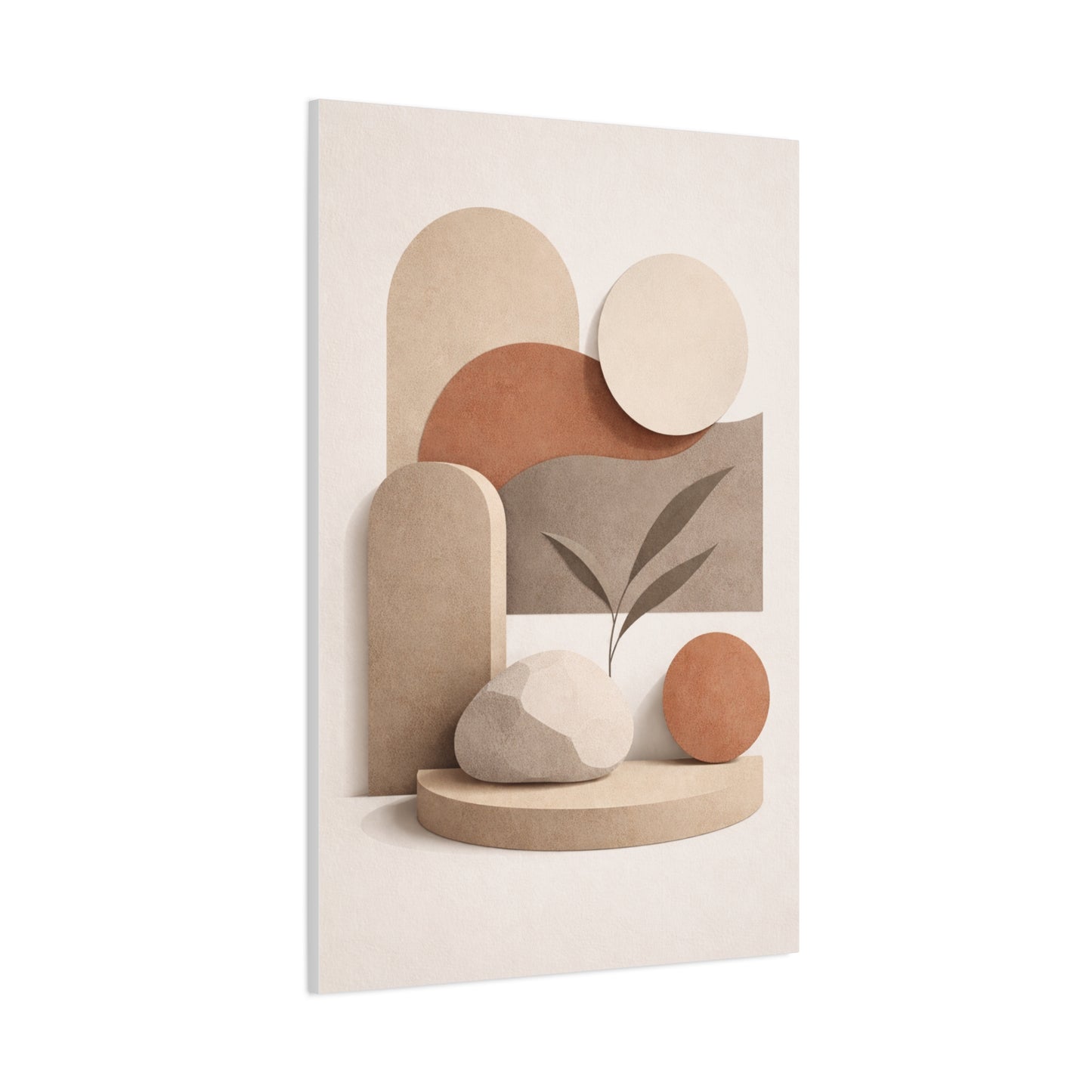 Neutral Gallery Shapes Wall Art & Canvas Print