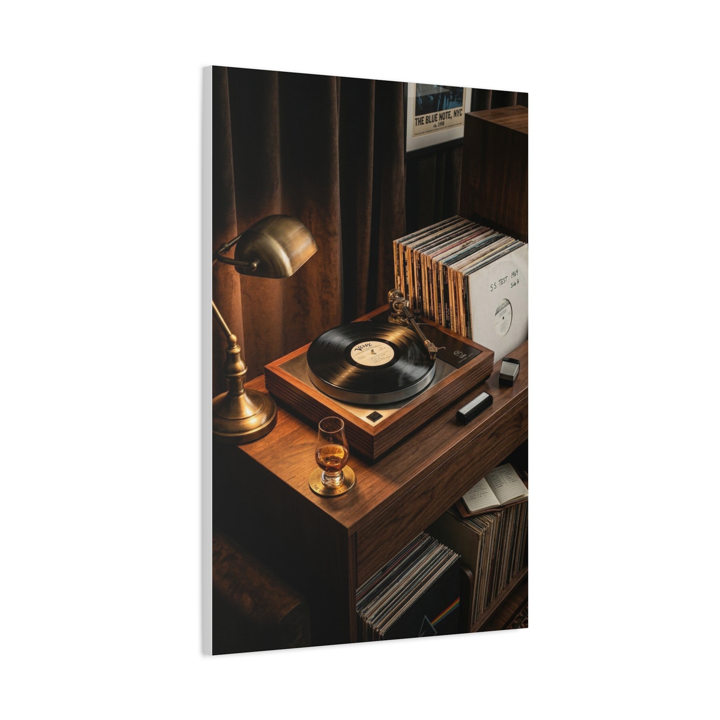 Jazz Vocalist Spotlight Performance Wall Art & Canvas Print