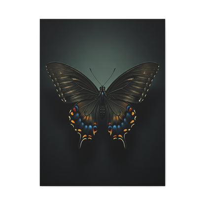 Midnight Swallowtail Butterfly with Jewel Wing Accents Wall Art & Canvas Prints