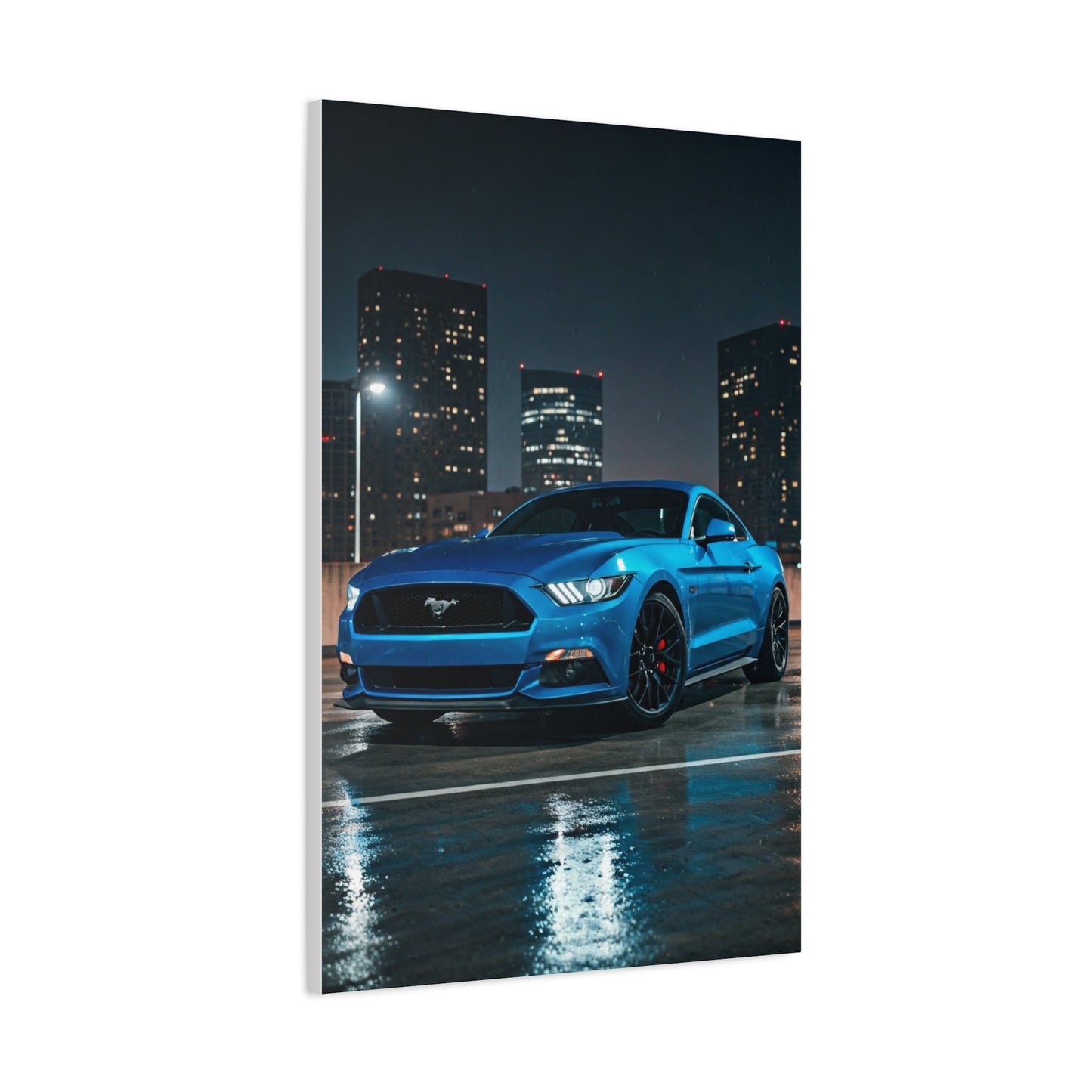 Ford Mustang Dark Horse Rooftop Parking Garage Wall Art & Canvas Prints