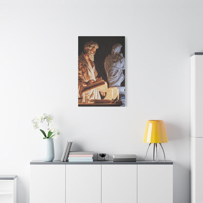 Renaissance Philosopher Reading Ancient Scrolls Wall Art & Canvas Print