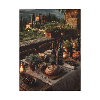 Tuscan Vineyard Dinner Table Wall Art & Canvas Print