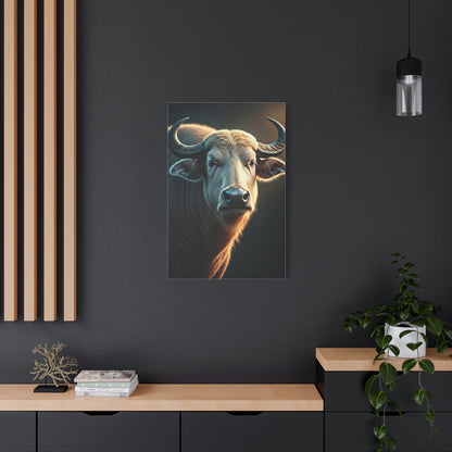 Soft Glowing Light Water Buffalo Portrait Wall Art & Canvas Print