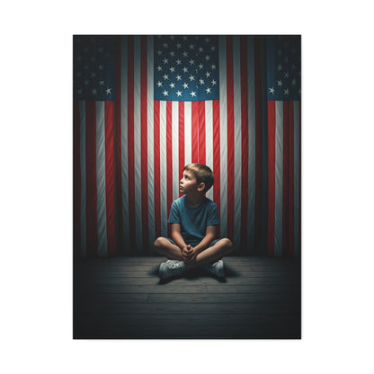 Quiet Sacrifice Beneath the Stars and Stripes Wall Art & Canvas Prints