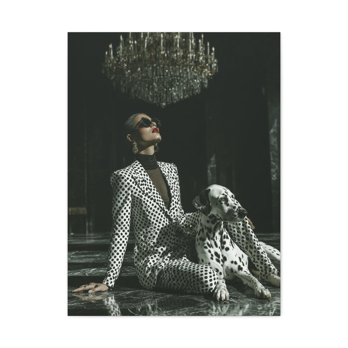 Dalmatian Fashion Editorial Portrait Wall Art & Canvas Print