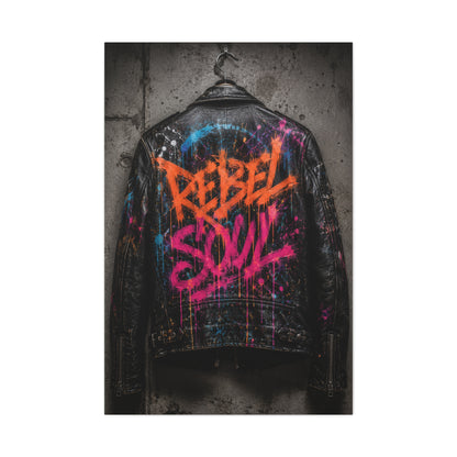 Rebel Soul Leather Graffiti Street Wall Art & Canvas Print