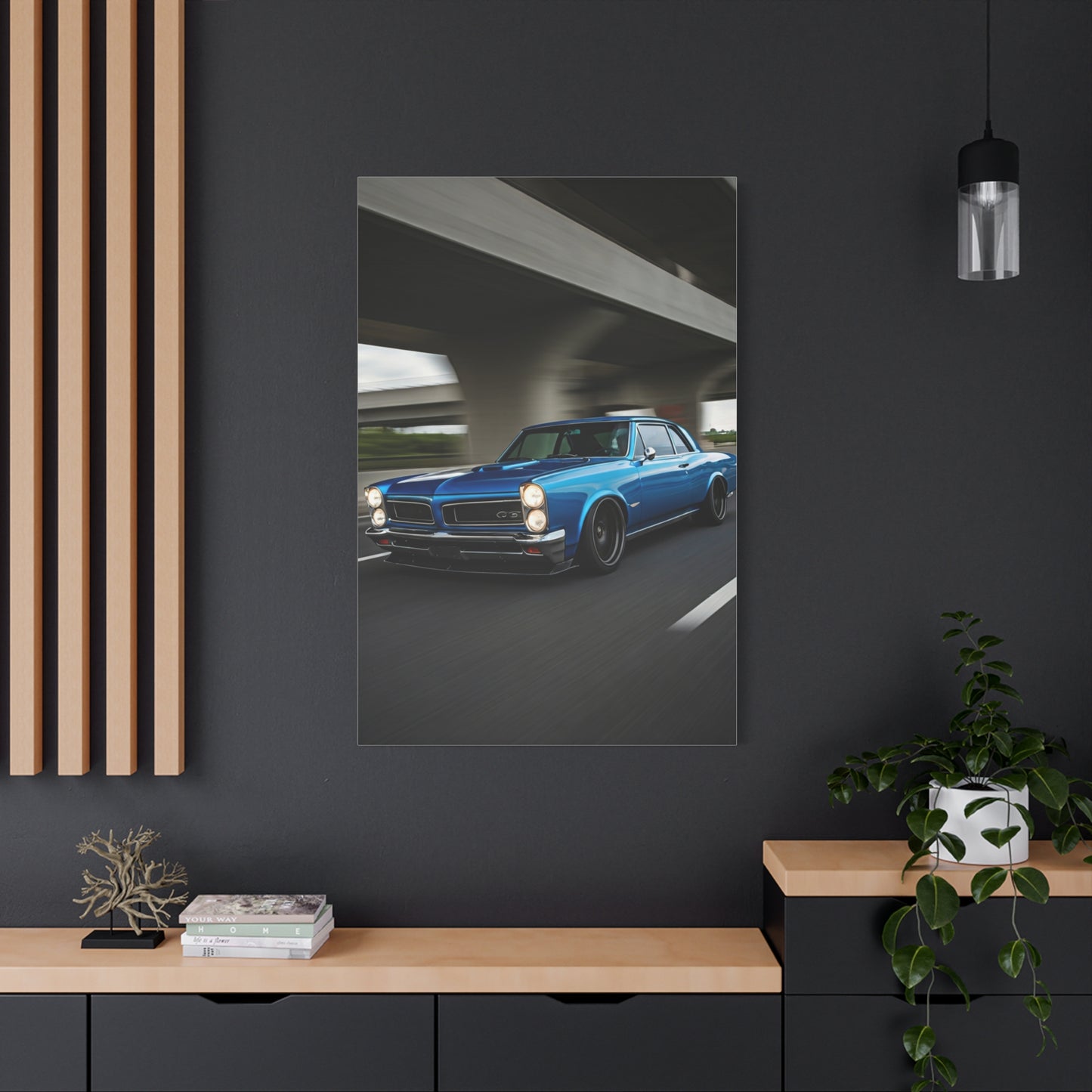 1965 Pontiac GTO Elevated Bypass Pursuit Wall Art & Canvas Prints