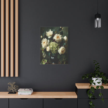 Dutch Floral Green Still Life Wall Art & Canvas Print