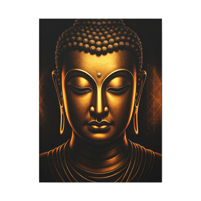 Golden Tranquility Buddha Portrait Wall Art & Canvas Prints