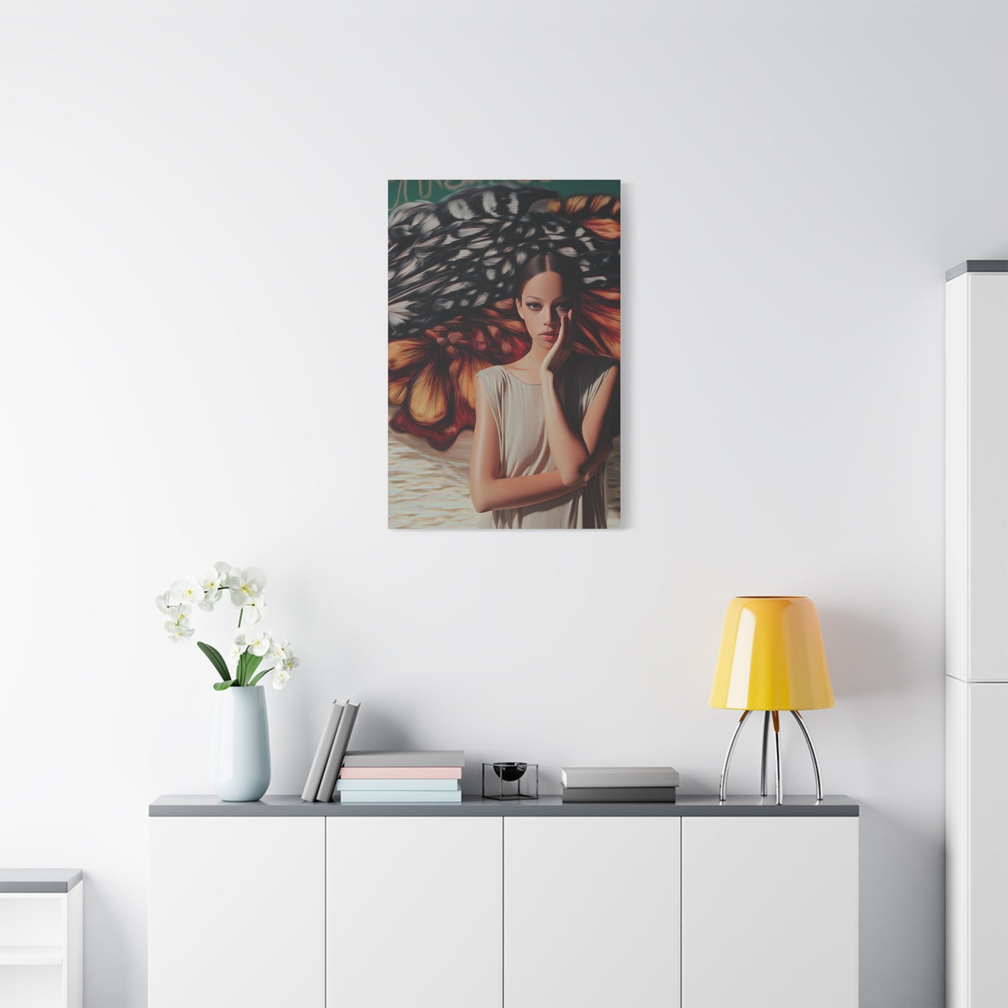 Abstract Butterfly Portrait Contemporary Wall Art & Canvas Print