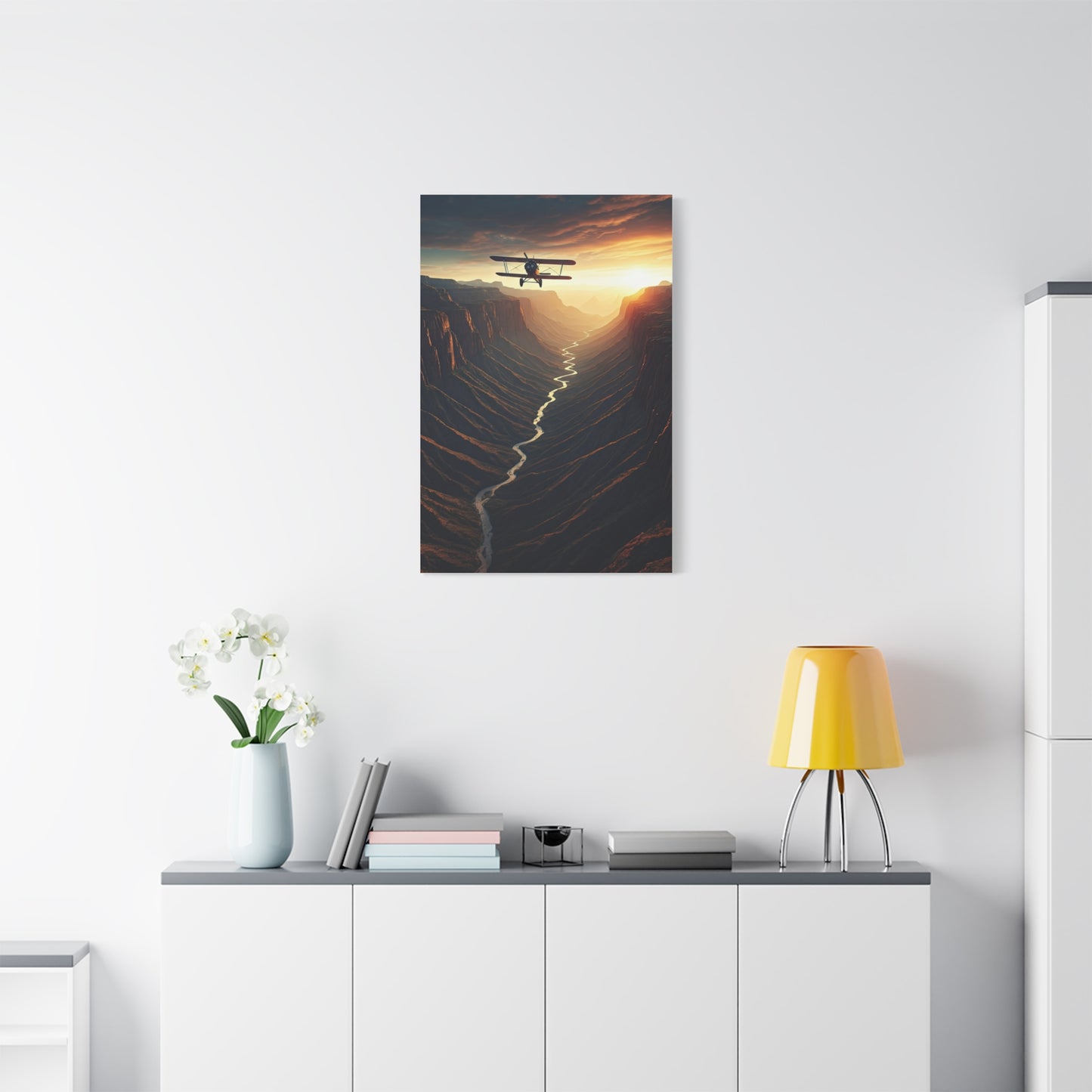Canyon Flight Into Golden Distance Wall Art & Canvas Prints