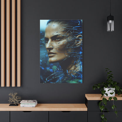 Futuristic Cyberpunk Fashion Portrait Wall Art & Canvas Print