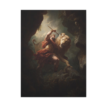 Hercules Defeating the Nemean Lion Wall Art & Canvas Print