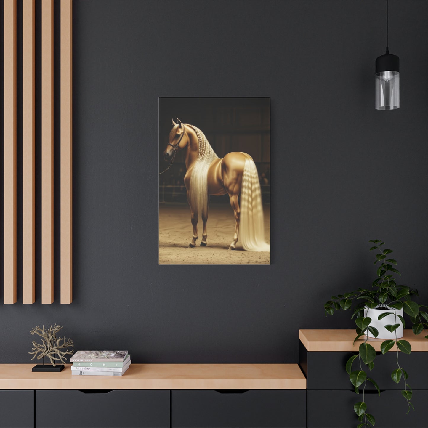 Golden Palomino Luxury Arena Horse Wall Art & Canvas Print