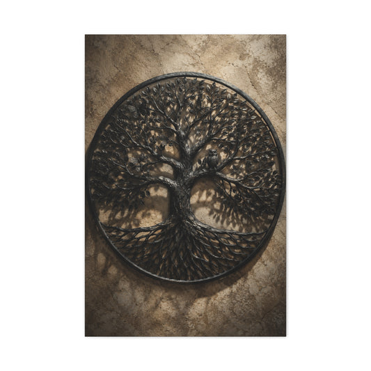 Metal Tree of Life Sculptural Relief Trees Wall Art & Canvas Print
