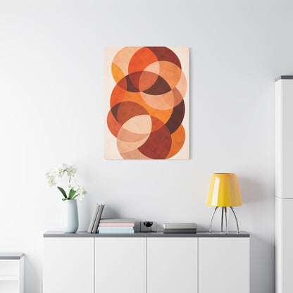 Overlapping Orange Circle Composition Wall Art & Canvas Print