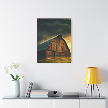 Rainfall on the Quiet Barn Wall Art & Canvas Prints
