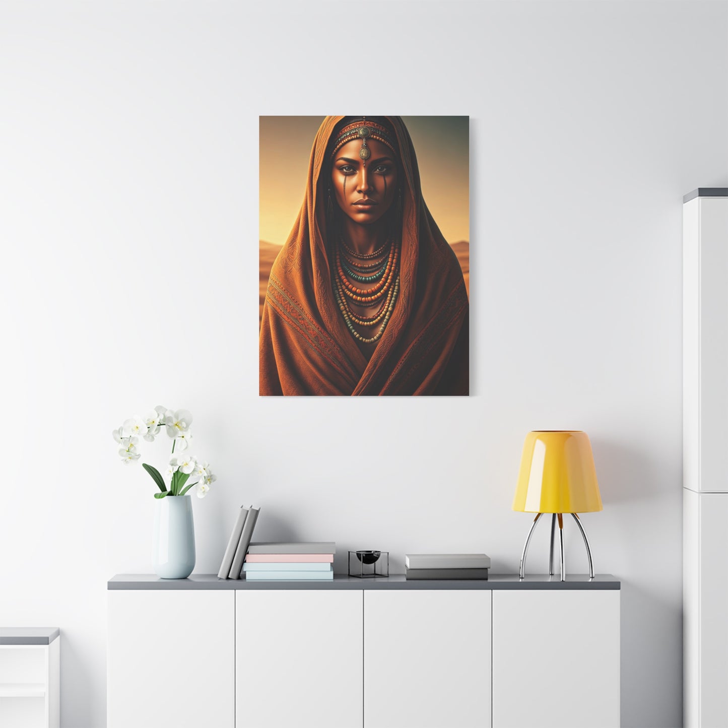 Bohemian Tribal Woman Portrait Wall Art & Canvas Prints