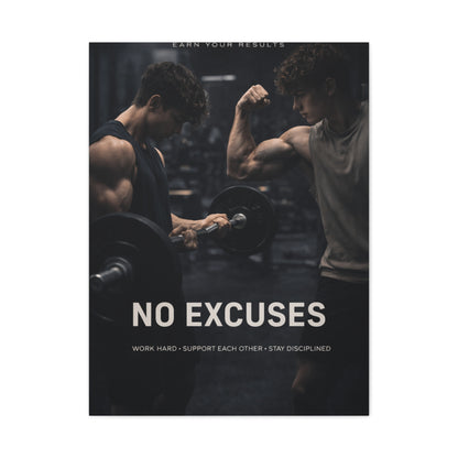 No Excuses Power Training Wall Art & Canvas Print
