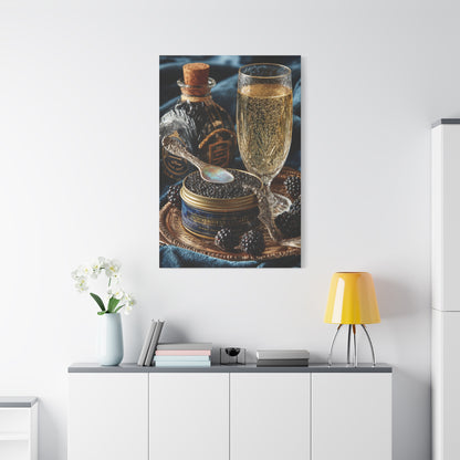 Caviar and Champagne Luxury Still Life Wall Art & Canvas Print