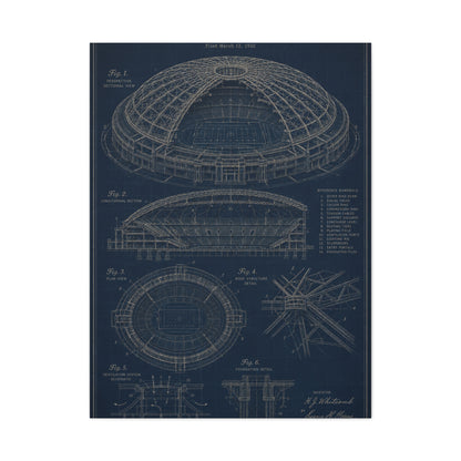 All Weather Stadium Blueprint Sports Wall Art & Canvas Print