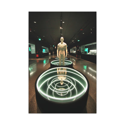 Cosmic Core Human Sculpture Wall Art & Canvas Print