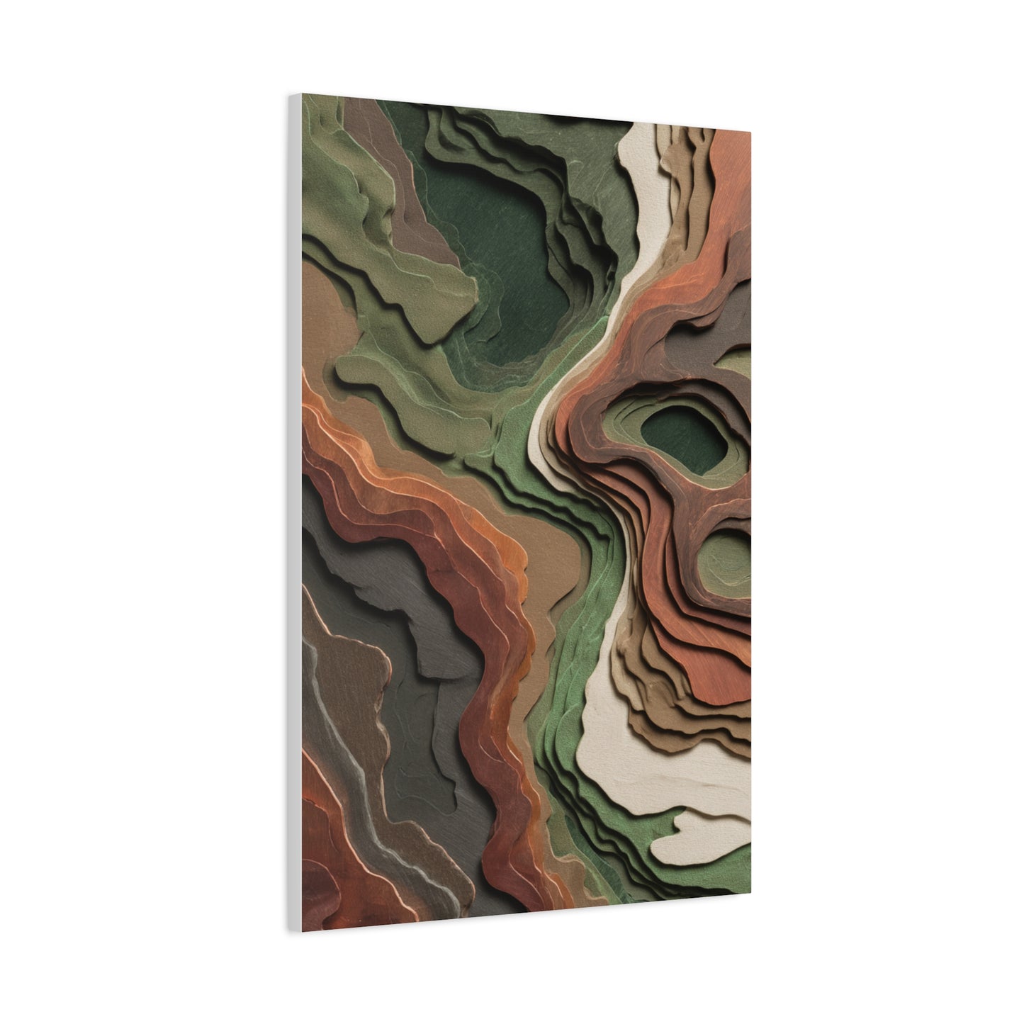 Abstract Terrain Inspired Layered Landscape Wall Art & Canvas Print