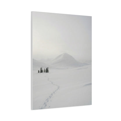 Scandinavian Winter Minimalist Mountain Wall Art & Canvas Print