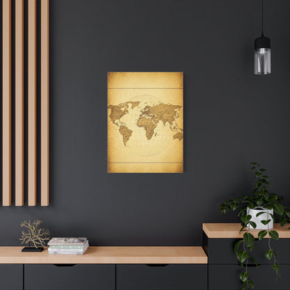 Soft Sepia Classic World Chart Wall Art & Canvas Prints