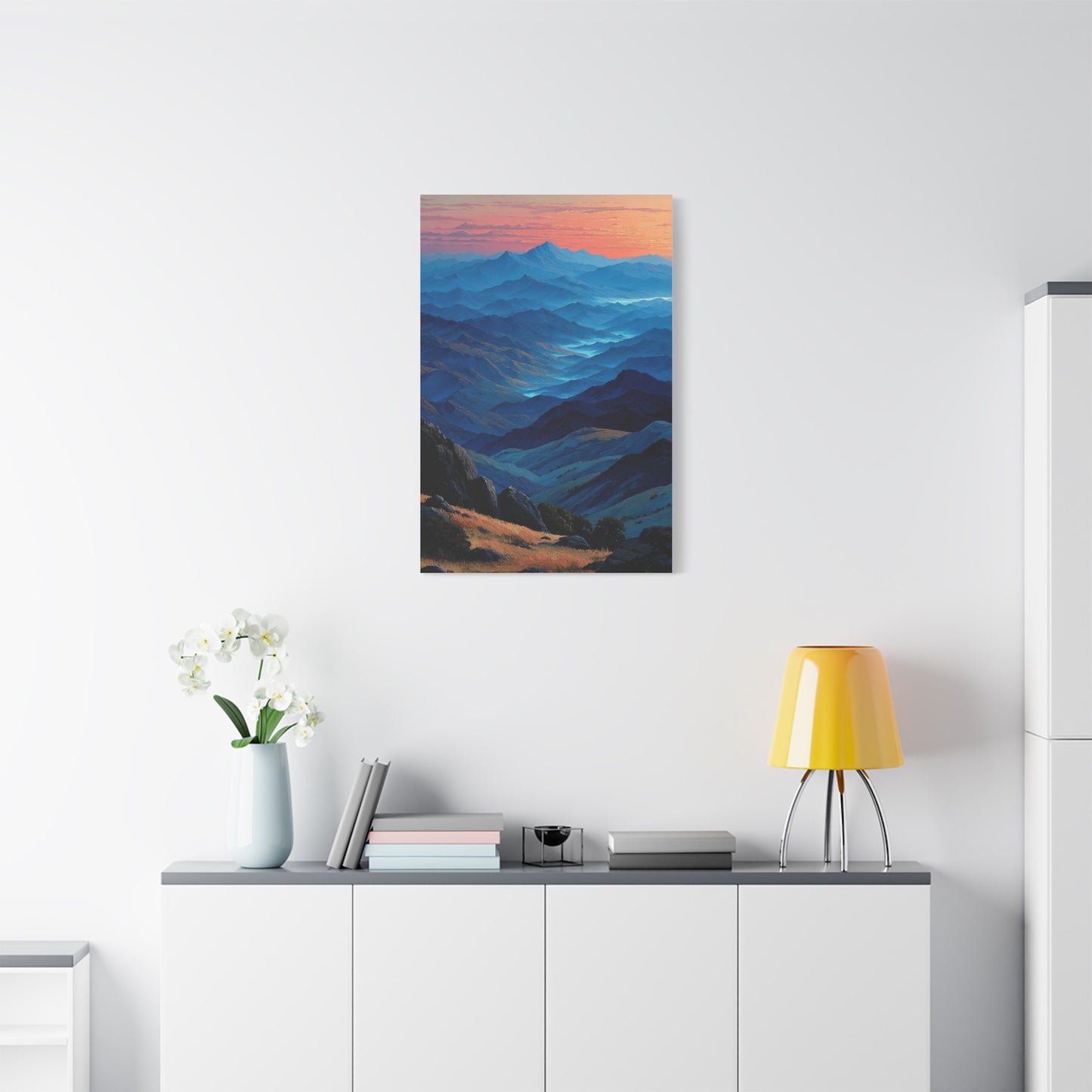Blue Ridge Dawn Mountain Layers Wall Art & Canvas Print