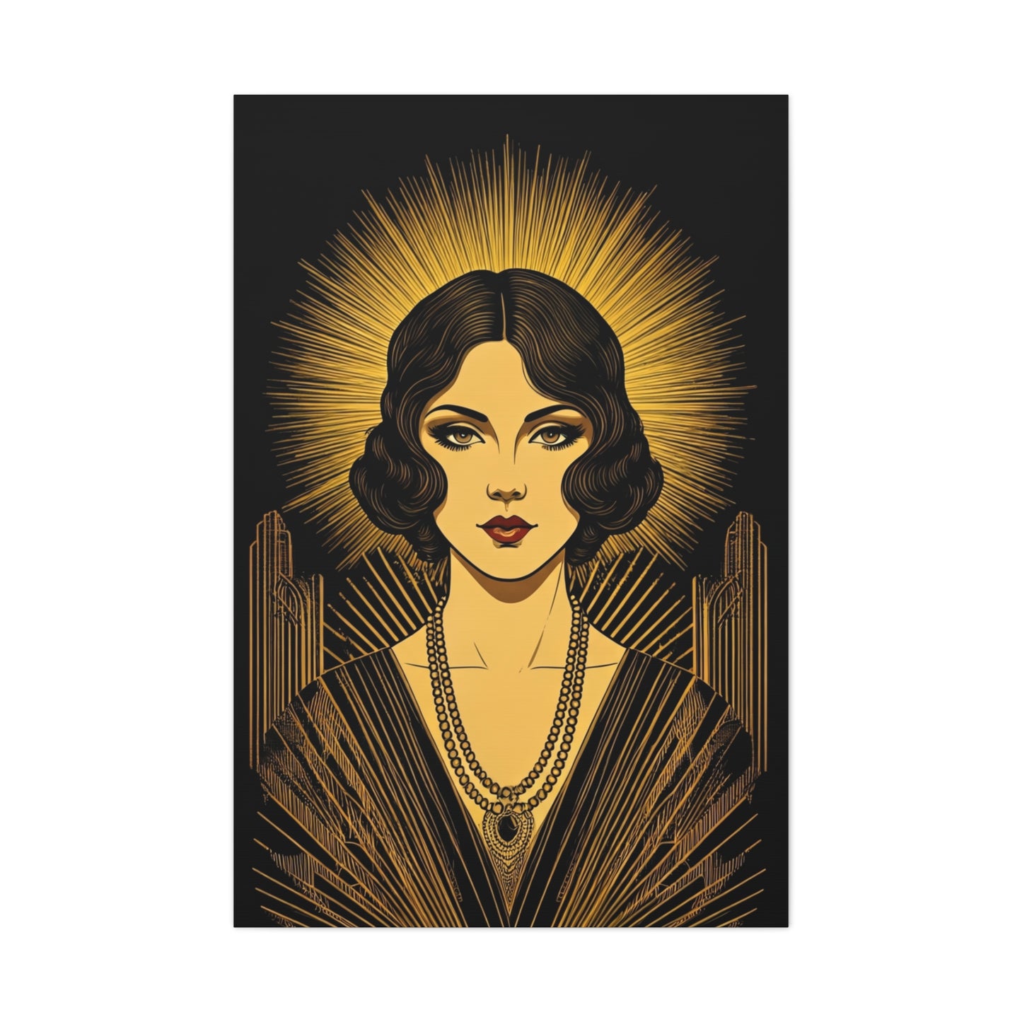 Radiant Deco Icon Woman Wall Art & Canvas Prints