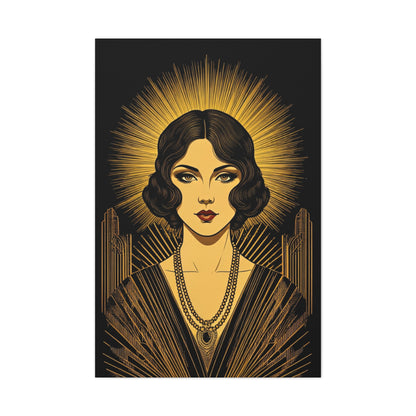 Radiant Deco Icon Woman Wall Art & Canvas Prints