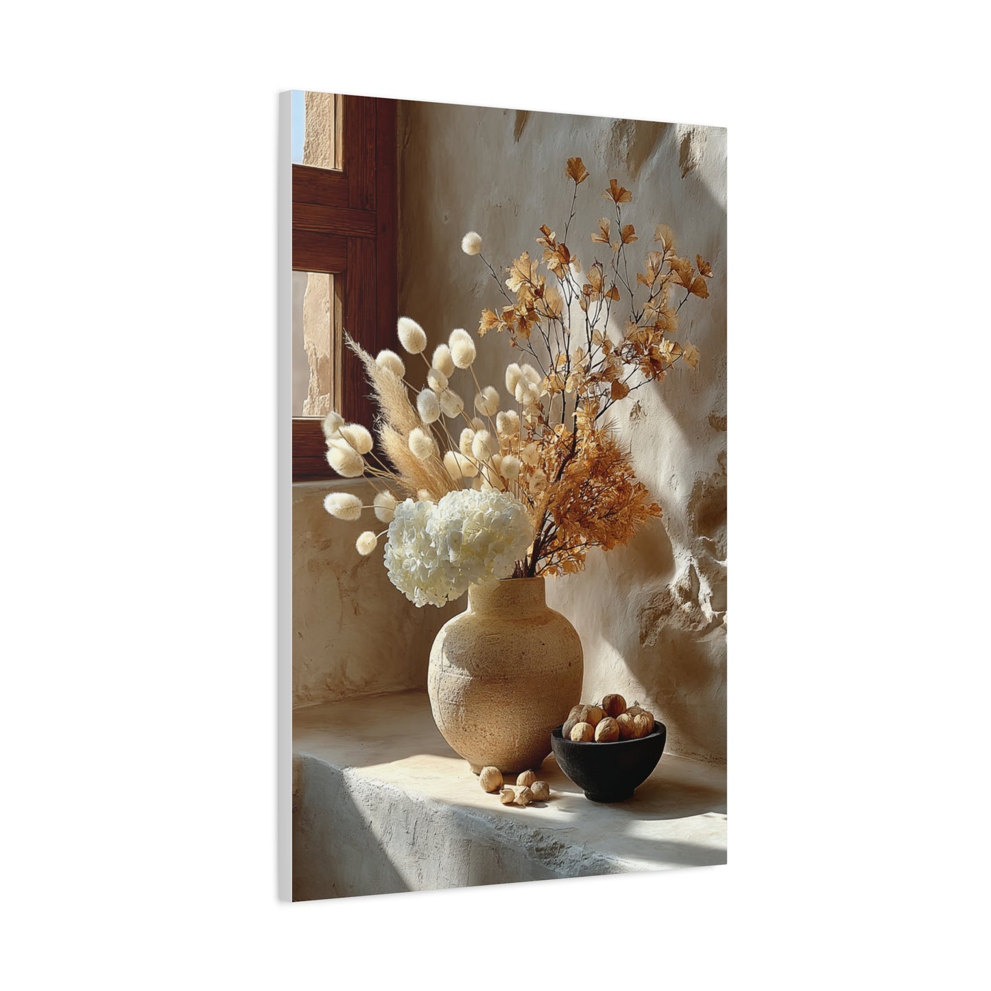 Neutral Dried Autumn Arrangement Wall Art & Canvas Print