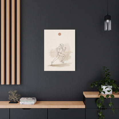 Minimal Marathon Runner Sports Wall Art & Canvas Print
