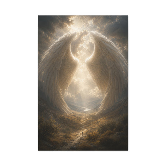 Under His Wings Scripture Wall Art & Canvas Print