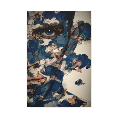 Ink Cloud Portrait Abstract Wall Art & Canvas Print
