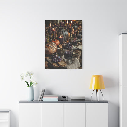 Autumn Harvest Feast Table Wall Art & Canvas Print