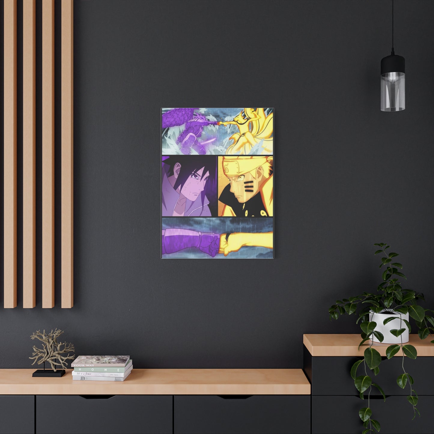 Naruto vs Sasuke Final Clash Poster Wall Art & Canvas Print