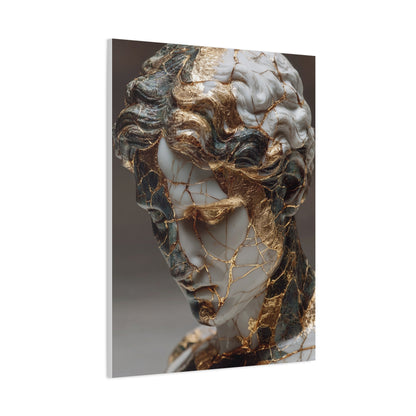 Marble And Gold Kintsugi Sculpture Wall Art & Canvas Print