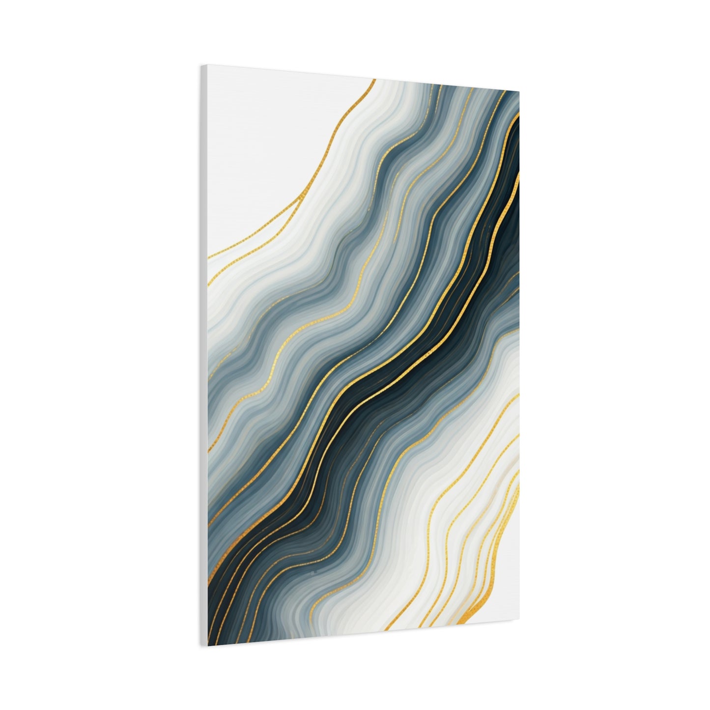 Grey Marble Gold Vein Abstract Wall Art & Canvas Prints